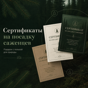 Сертификаты на посадку саженцев от компании Посади Своё Дерево