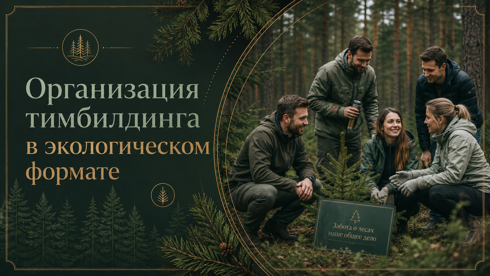 Организация тимбилдинга в лесу с посадкой деревьев