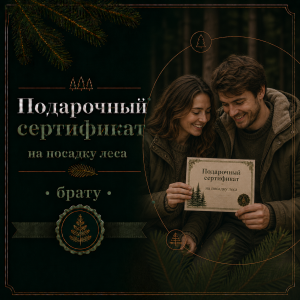 Подарочный сертификат на посадку леса брату