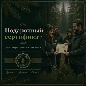 Подарочный сертификат на посадку леса для сотрудников