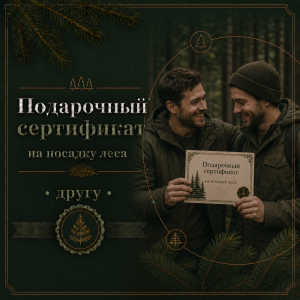Подарочный сертификат на посадку леса другу