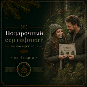 Подарочный сертификат на посадку леса на 8 марта