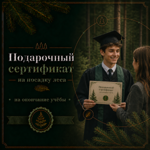 Подарочный сертификат на посадку леса на окончание школы или института