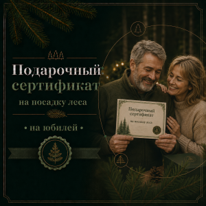 Подарочный сертификат на посадку леса на юбилей