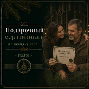 Подарочный сертификат на посадку леса папе