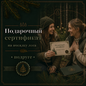 Подарочный сертификат на посадку леса подруге
