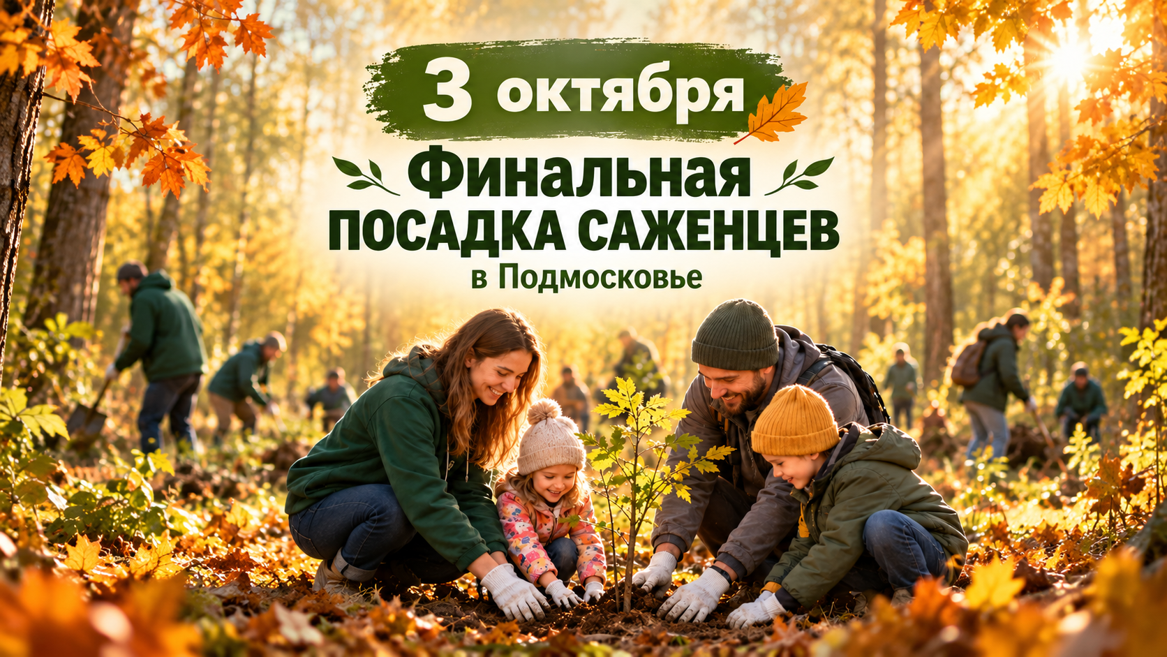 🌳 3 октября — финальная посадка сезона! 🍂